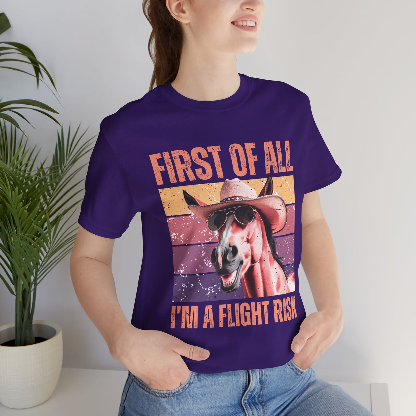 Funny Flight Risk Horse T-shirt