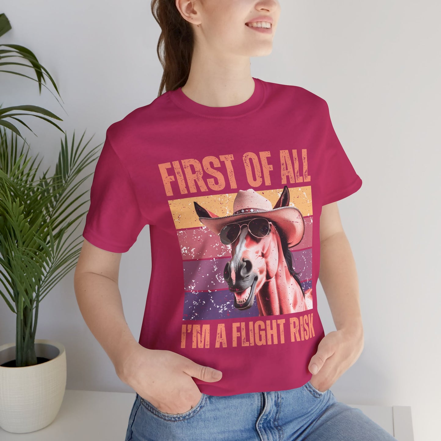 Funny Flight Risk Horse T-shirt