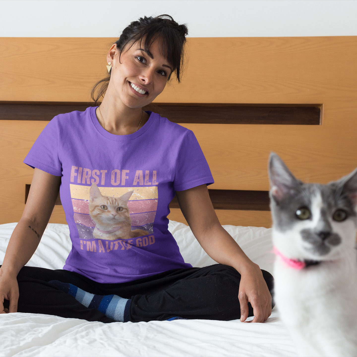 Humorous Cat Attitude T-shirt