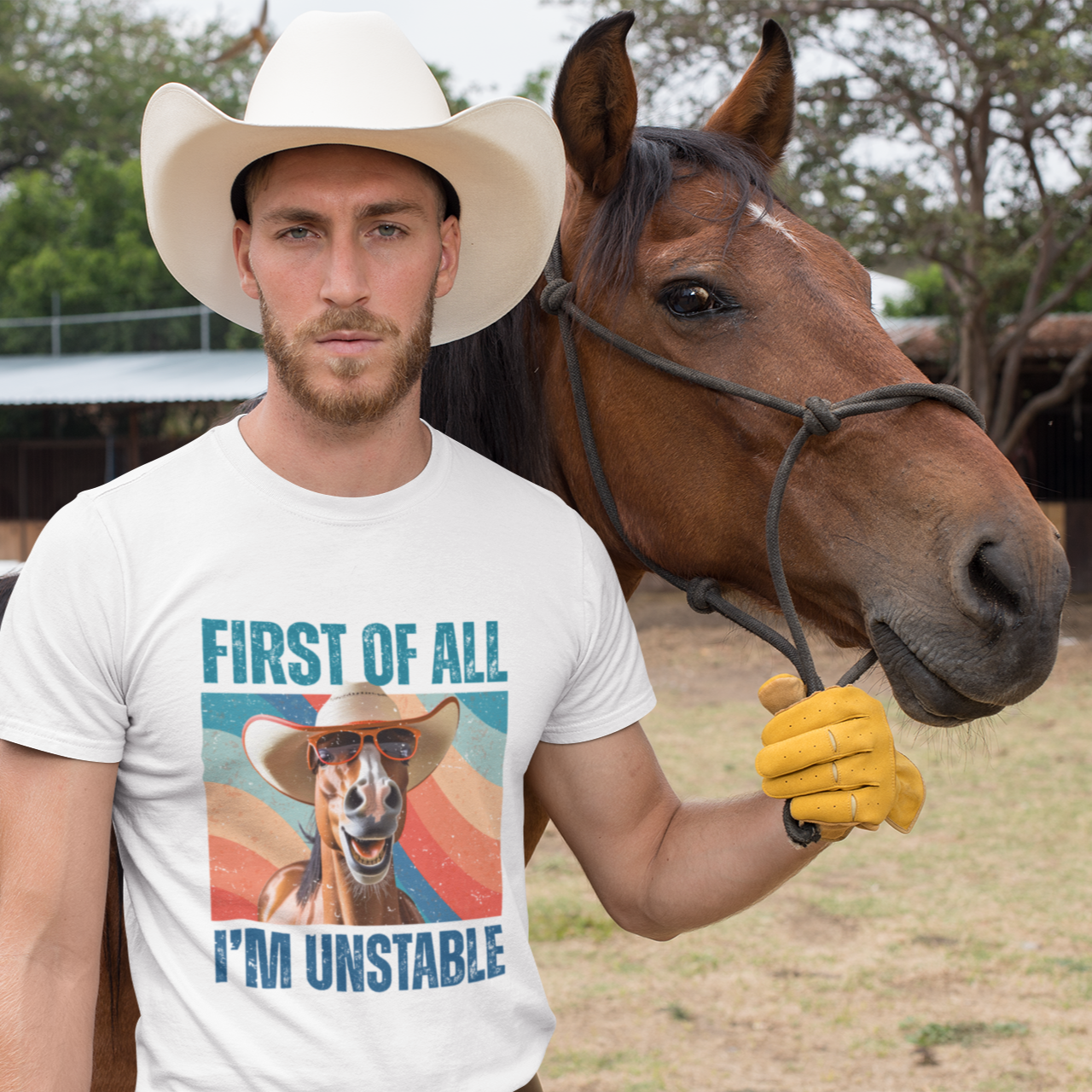 Funny Unstable Horse T-Shirt