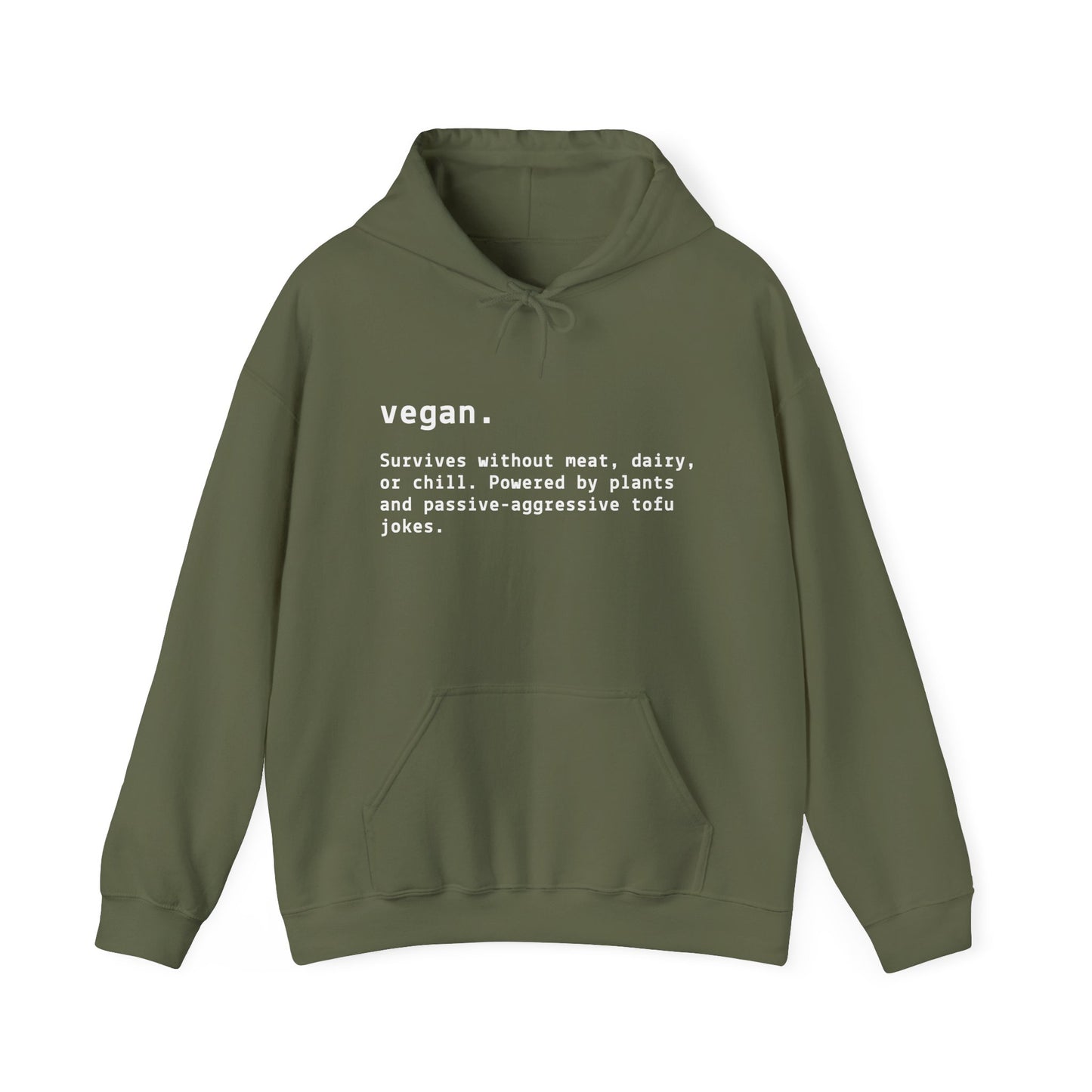 Funny Vegan Definition Hooded Sweatshirt