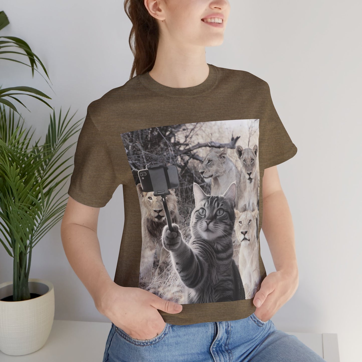 Surreal Cat Lion Selfie Tee