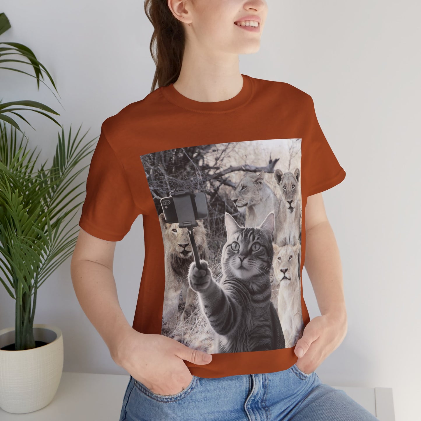 Surreal Cat Lion Selfie Tee