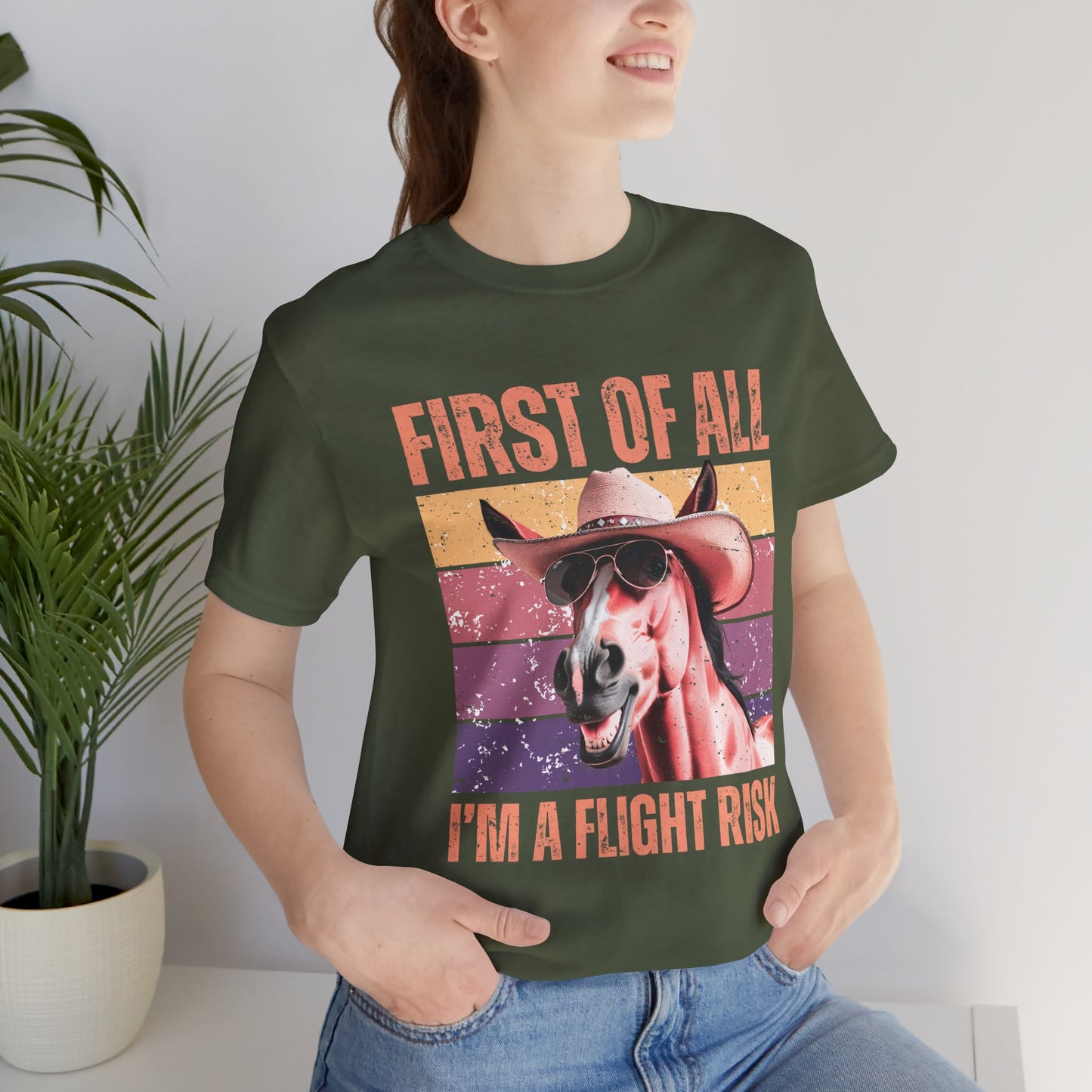 Funny Flight Risk Horse T-shirt
