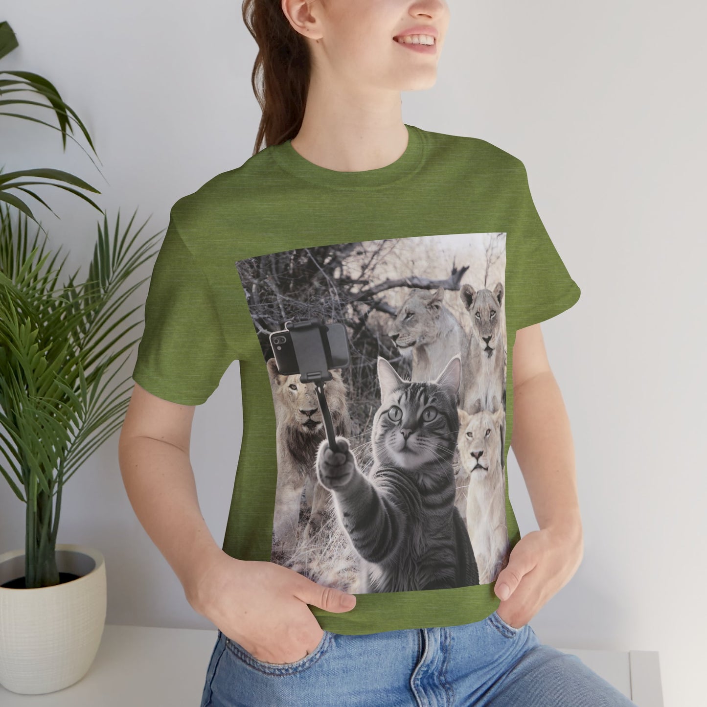 Surreal Cat Lion Selfie Tee