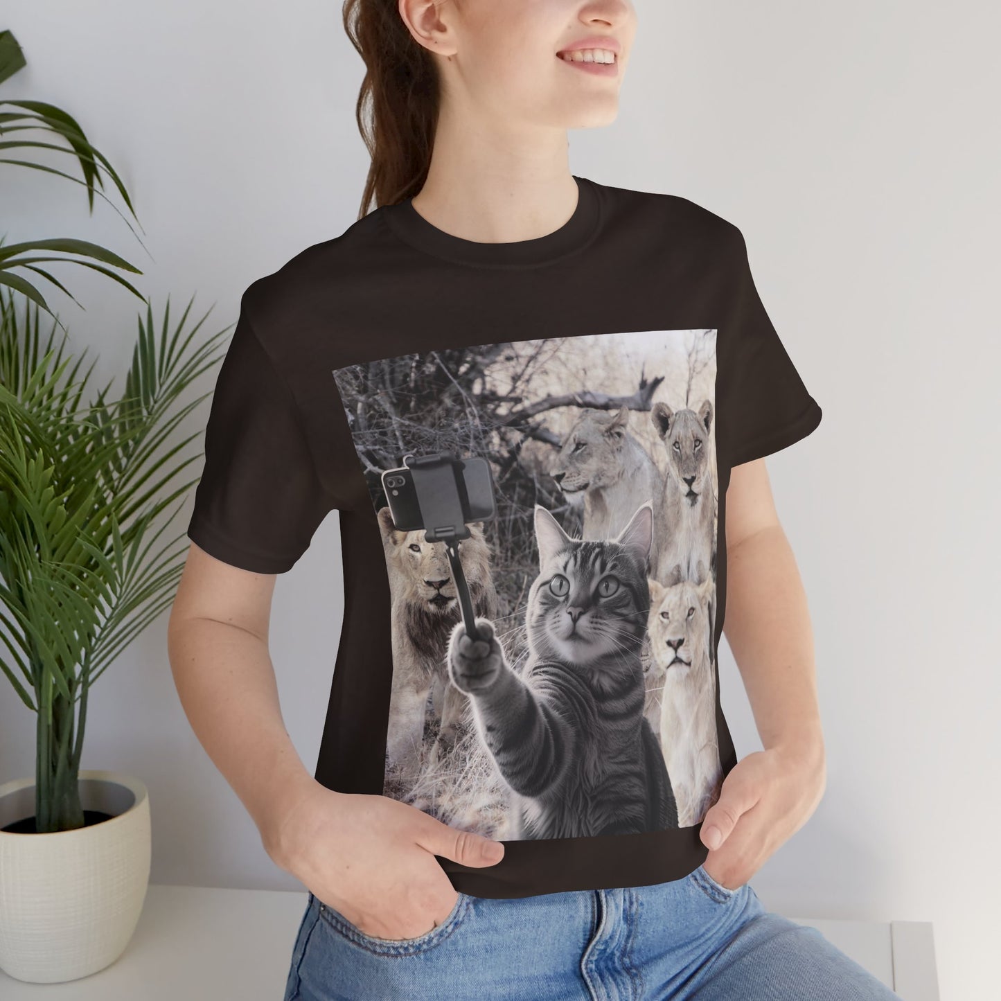 Surreal Cat Lion Selfie Tee
