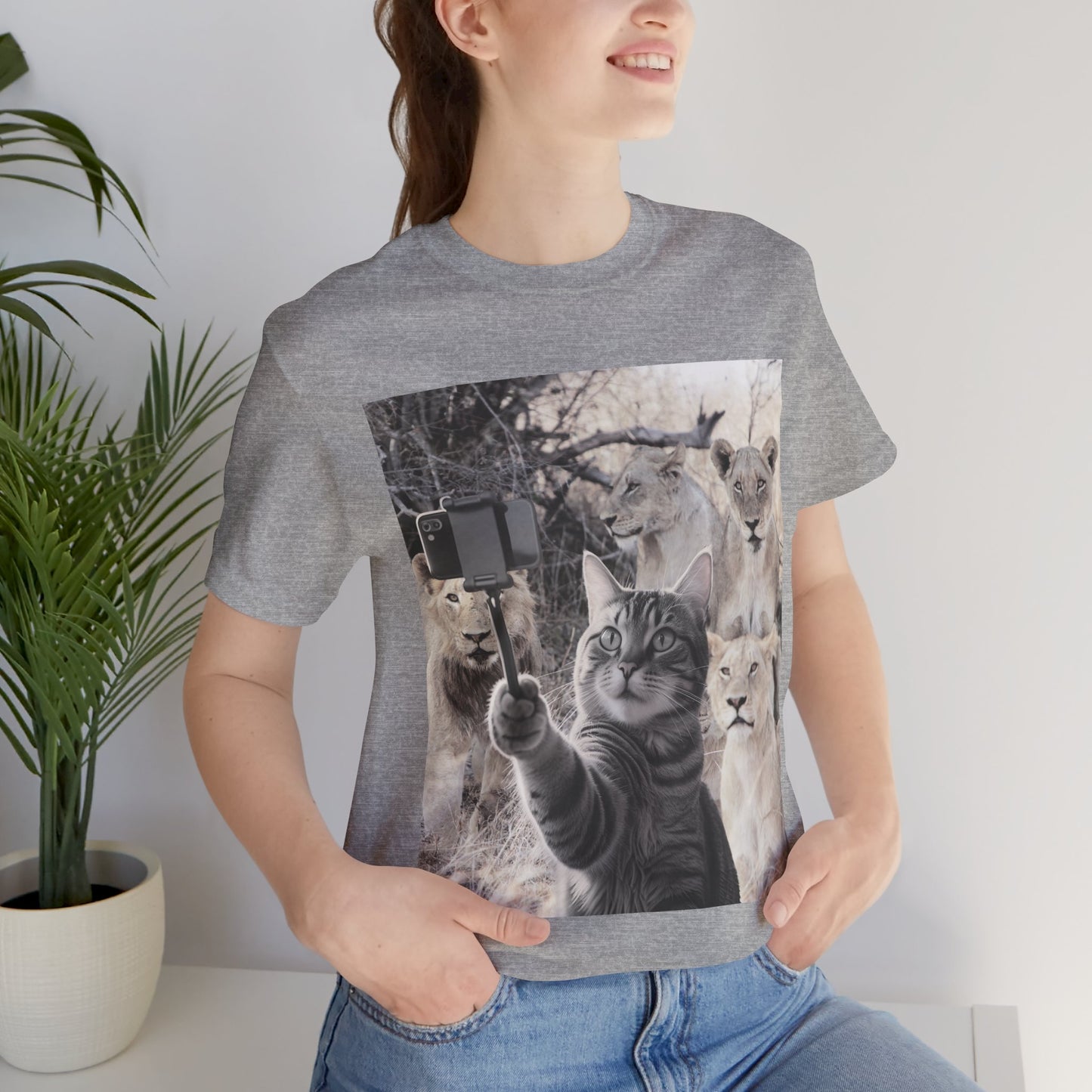 Surreal Cat Lion Selfie Tee