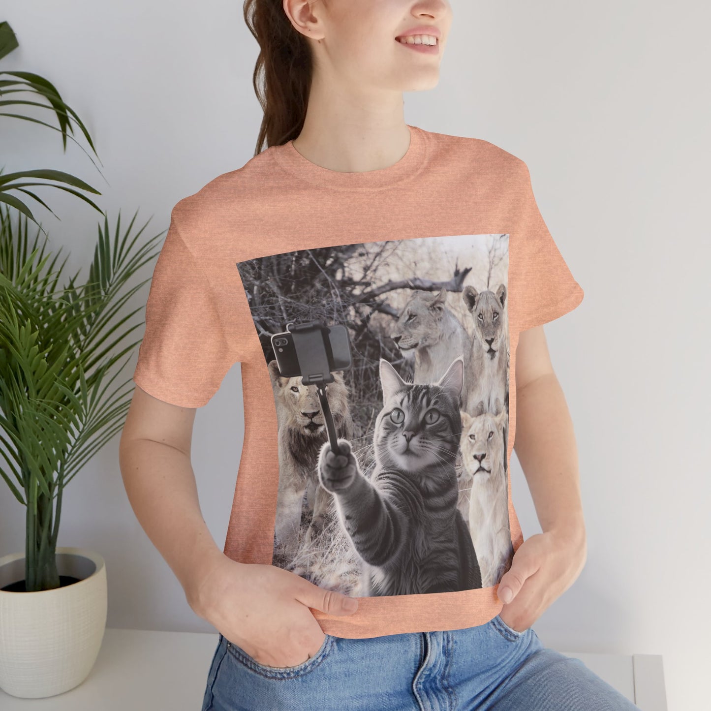 Surreal Cat Lion Selfie Tee