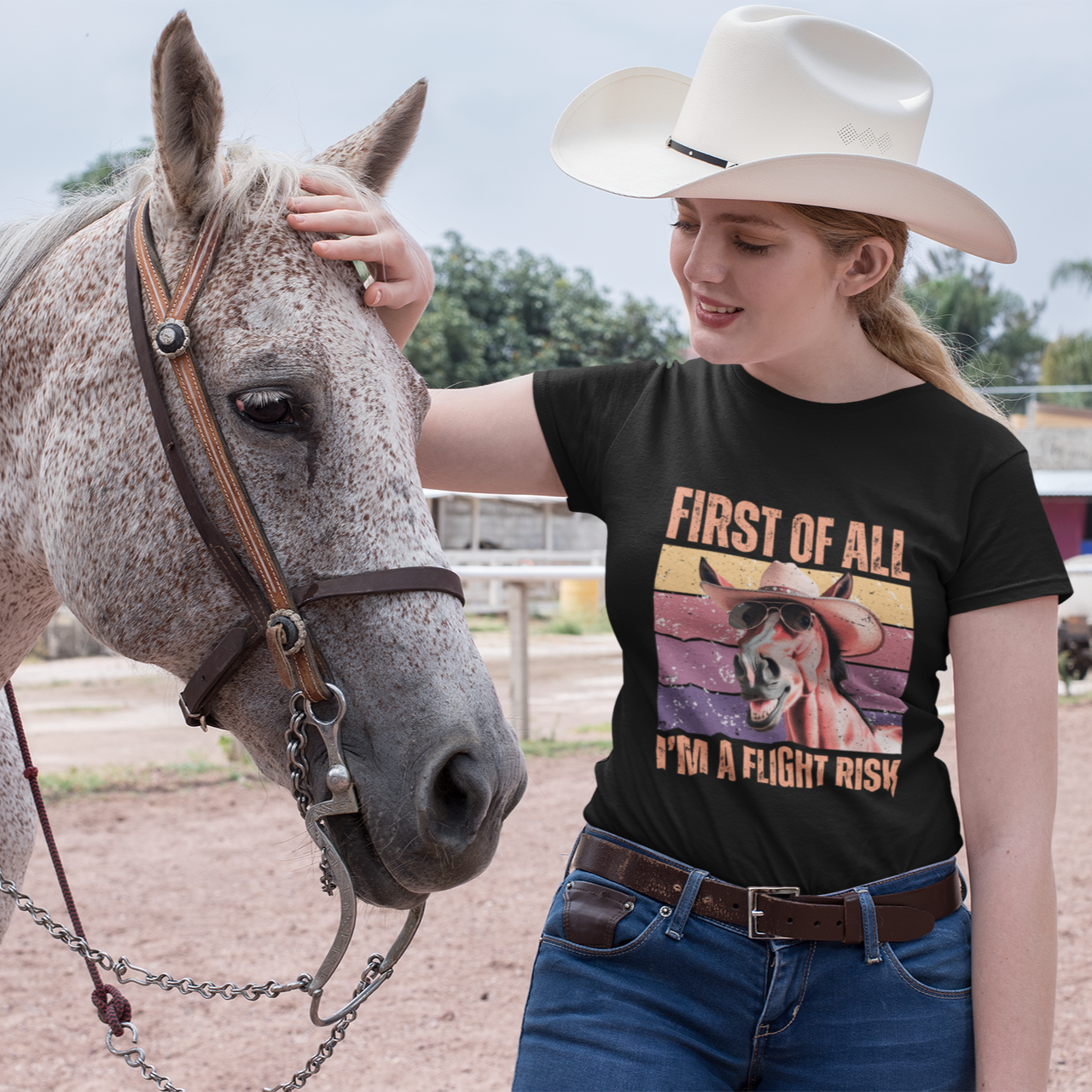 Funny Flight Risk Horse T-shirt