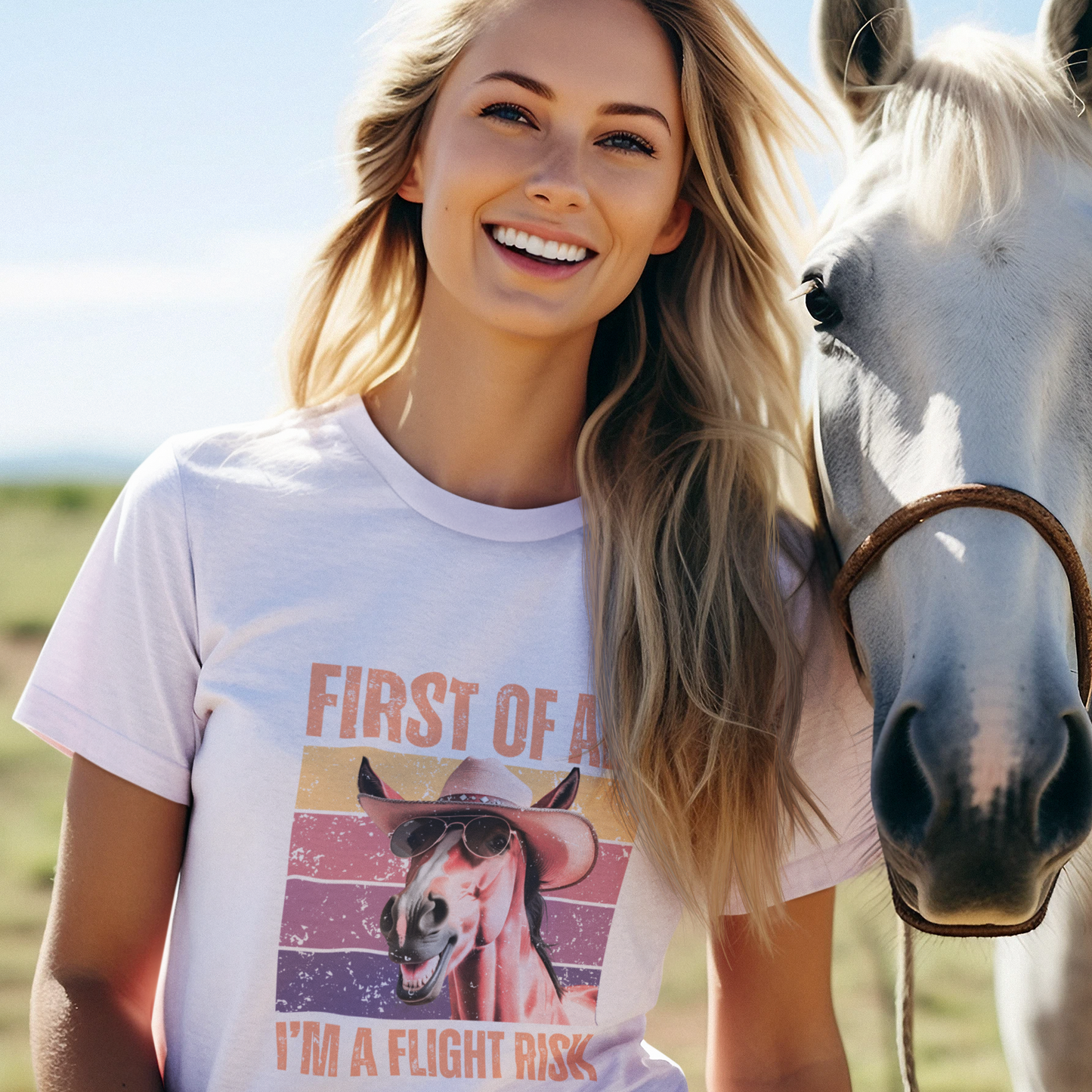 Funny Flight Risk Horse T-shirt