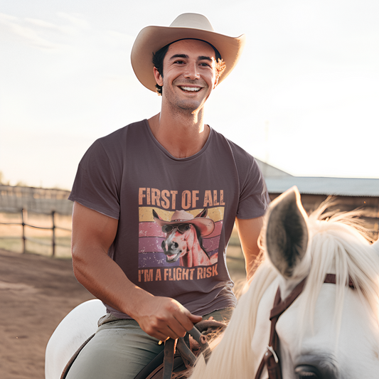 Funny Flight Risk Horse T-shirt